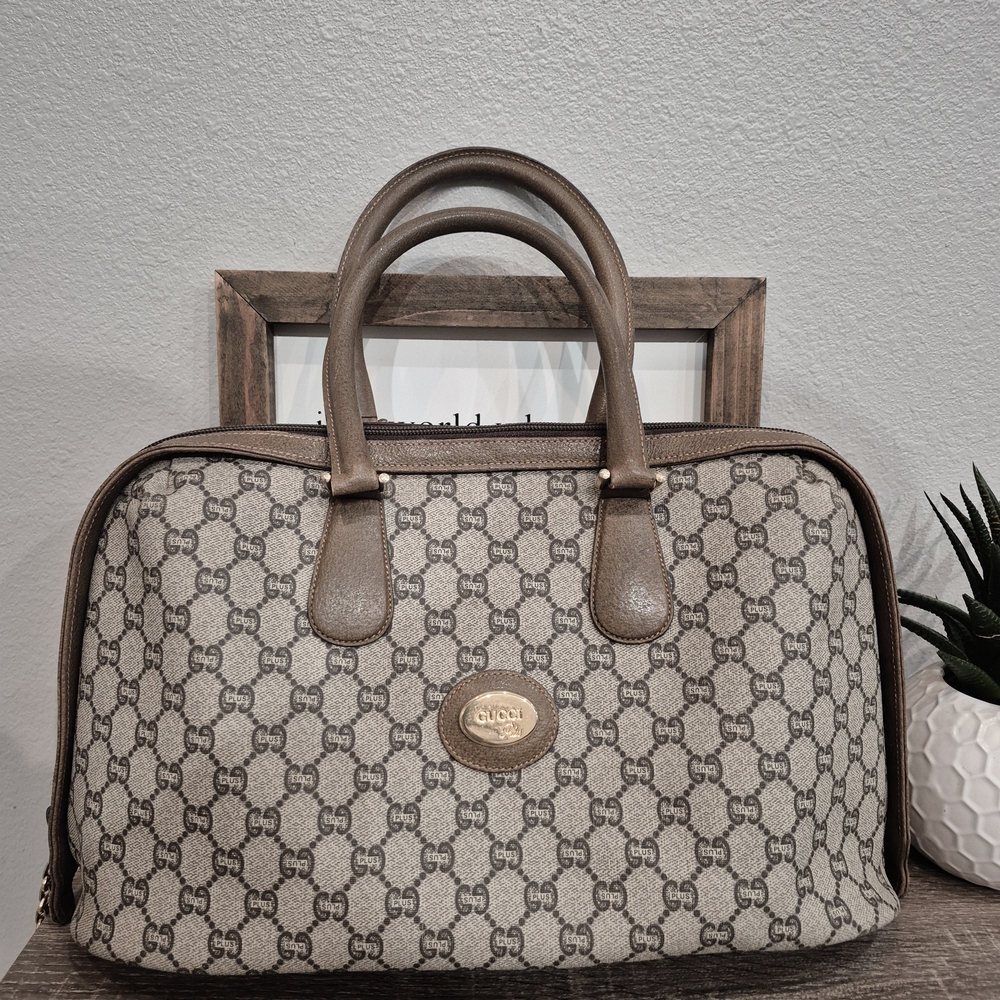 Gucci Large GG Canvas Satchel Bag - Picture 2 of 12